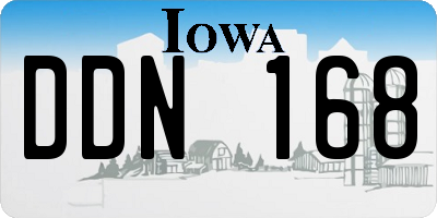 IA license plate DDN168