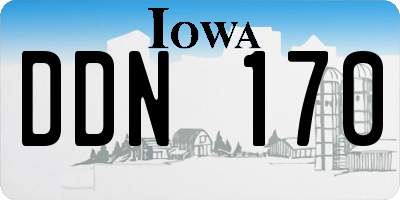 IA license plate DDN170