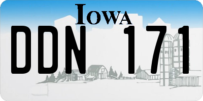 IA license plate DDN171