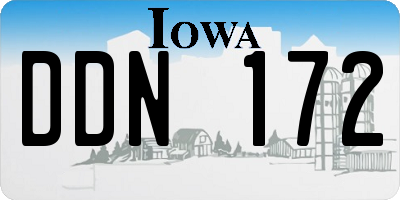 IA license plate DDN172