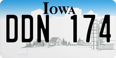 IA license plate DDN174