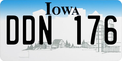 IA license plate DDN176