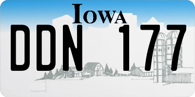 IA license plate DDN177