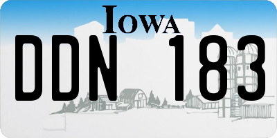 IA license plate DDN183