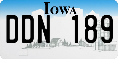IA license plate DDN189
