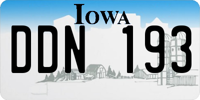IA license plate DDN193