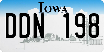 IA license plate DDN198