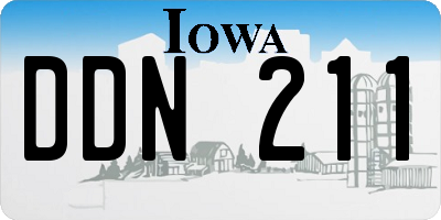 IA license plate DDN211