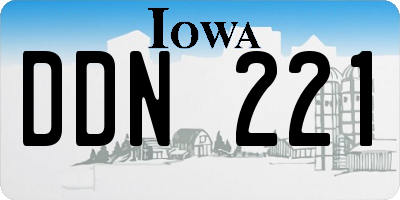 IA license plate DDN221