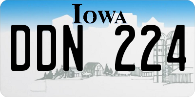 IA license plate DDN224