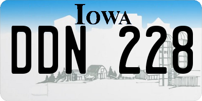 IA license plate DDN228