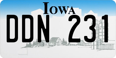 IA license plate DDN231