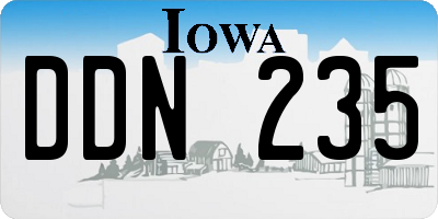 IA license plate DDN235
