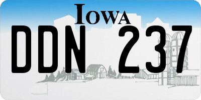 IA license plate DDN237