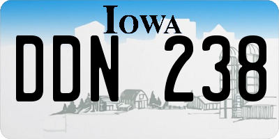 IA license plate DDN238