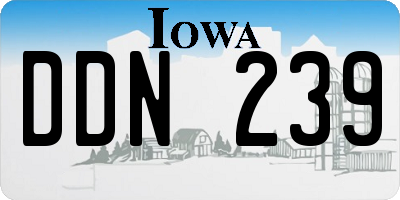 IA license plate DDN239