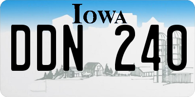 IA license plate DDN240