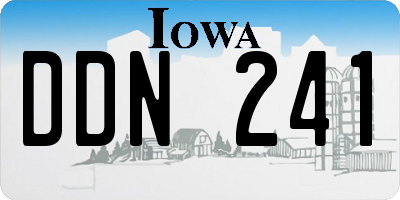 IA license plate DDN241