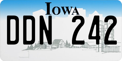IA license plate DDN242