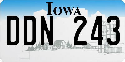 IA license plate DDN243
