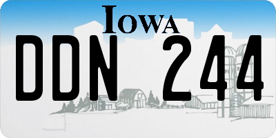 IA license plate DDN244