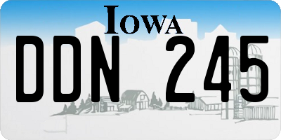 IA license plate DDN245