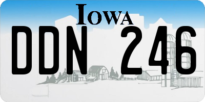IA license plate DDN246