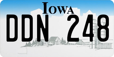 IA license plate DDN248
