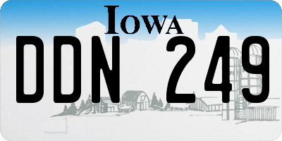 IA license plate DDN249