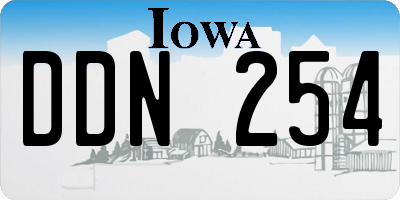 IA license plate DDN254