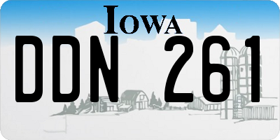 IA license plate DDN261