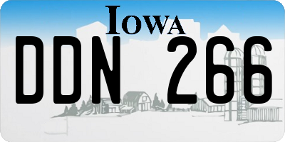 IA license plate DDN266