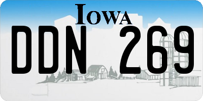 IA license plate DDN269