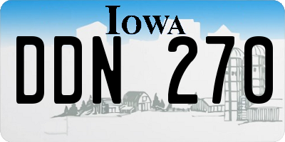 IA license plate DDN270