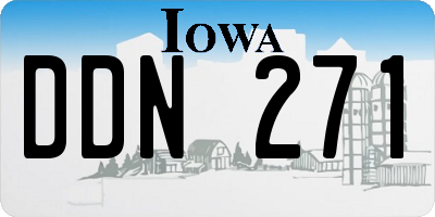 IA license plate DDN271