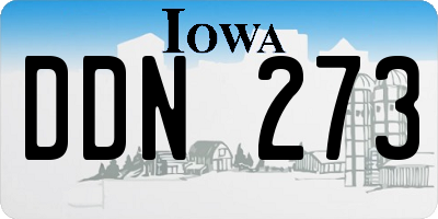 IA license plate DDN273