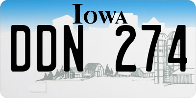 IA license plate DDN274