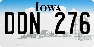 IA license plate DDN276