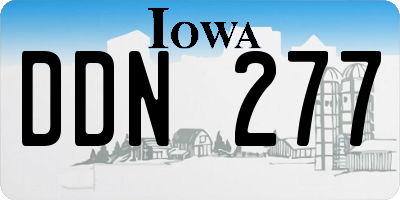 IA license plate DDN277