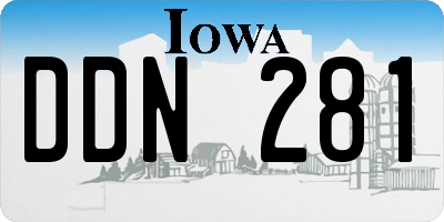 IA license plate DDN281