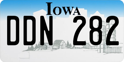 IA license plate DDN282