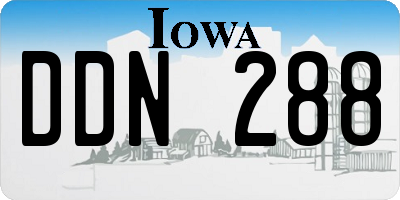 IA license plate DDN288