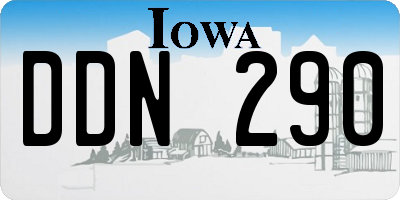 IA license plate DDN290