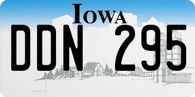 IA license plate DDN295
