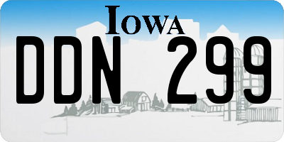 IA license plate DDN299