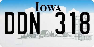 IA license plate DDN318