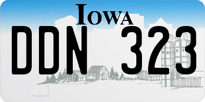 IA license plate DDN323