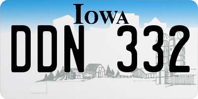 IA license plate DDN332