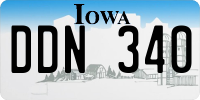 IA license plate DDN340