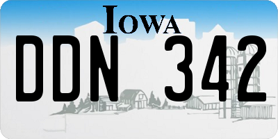 IA license plate DDN342